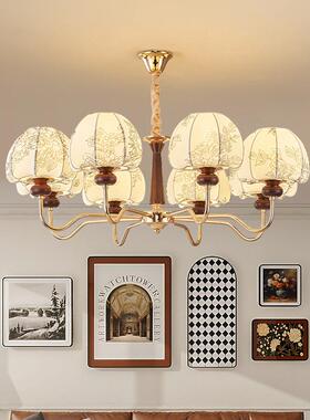 中风客吊灯新款法式护新中式46482美式复古现代简眼厅约餐厅古卧