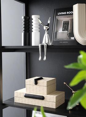 代现简样间板约书房客厅层架书架陈列tb-67306摆件主卧飘窗柜饰品