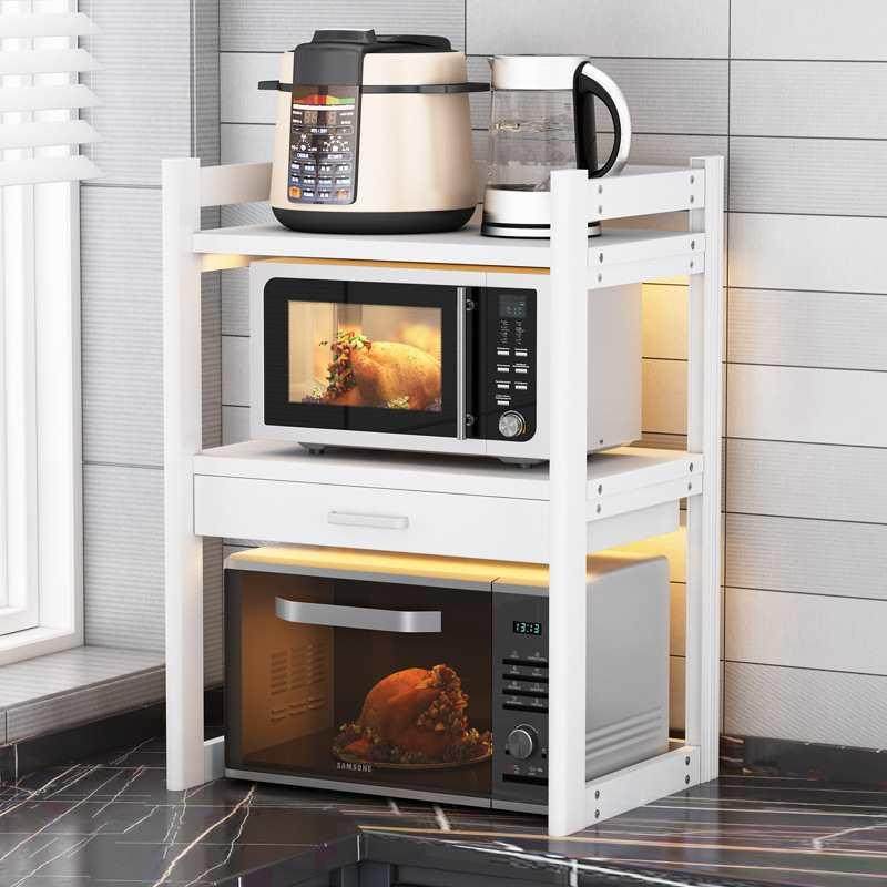 厨房家微波炉置物架层台面带抽屉烤箱F8757H8M收纳双架子桌多功能,厨房/烹饪用具,抹布架/厨房清洁收纳架,淘宝优惠券,粉丝福利购,淘宝优惠卷