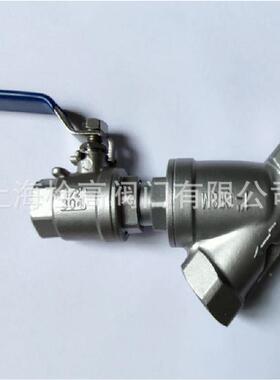 排式不锈内螺纹Y型过滤器渣带污口螺纹Y钢型排过滤器304Y过GL11H-