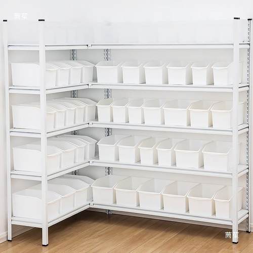 陈仓库货架上640的收盒工厂料物列库位盒纳子电商分类整理斜口垒