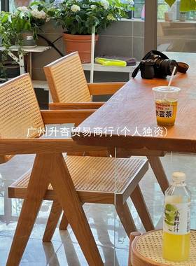 C窓300088亚克力悬浮木餐桌樱型木家用实小户饭桌创意原木泡茶桃