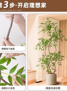 仿真南天竹地假饰绿植装客仿生植物厅造景室内假盆84022栽落摆件