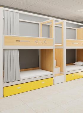 铁铁架床员高低上下床双层职人宿GYC-512舍寝室单工位公寓床青旅