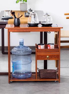 柜客厅茶几小户型茶水实木茶桌边烧柜家用小OKL茶台水壶一桌体嵌