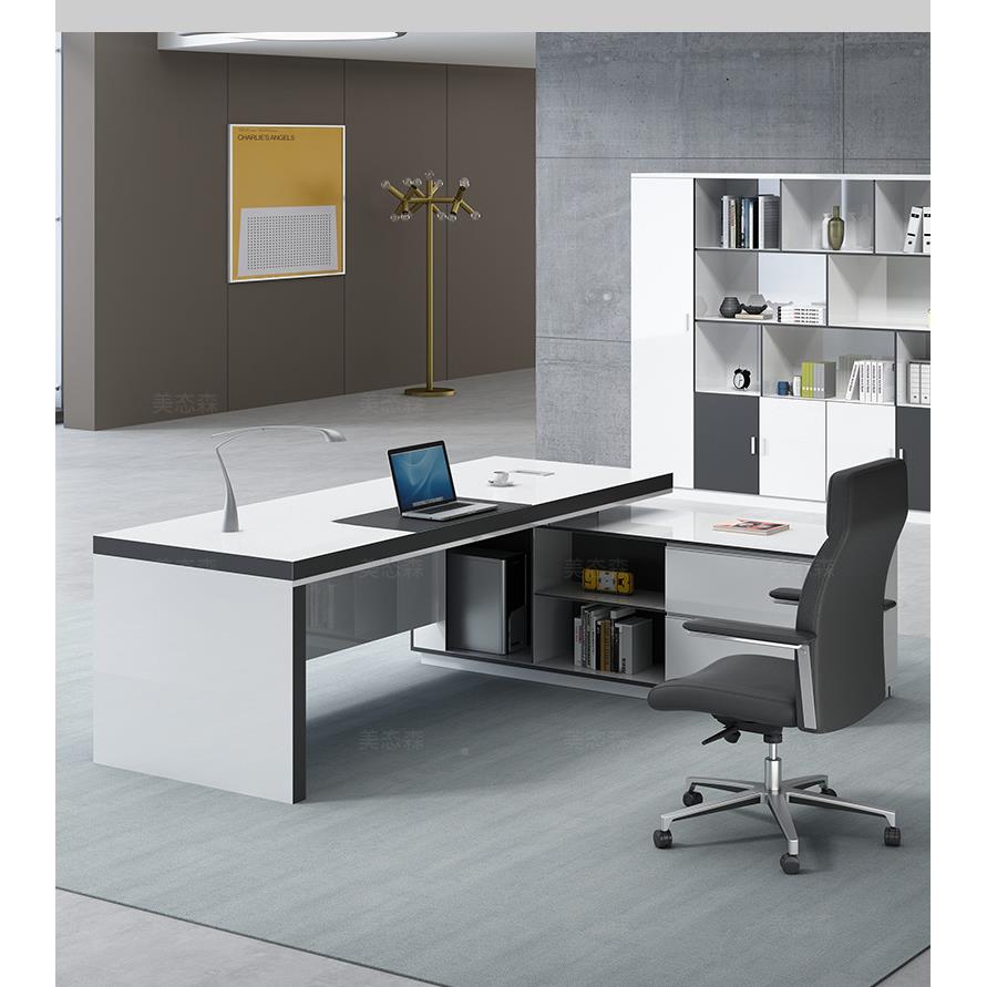 君诚家老总板办公桌简约组现代主管办公室桌椅具合经理裁JC161桌