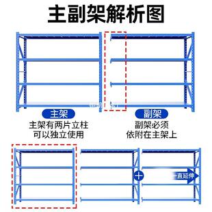 轻库仓储货架库房重型储物架快递市中型573置物铁架超子多仓层型