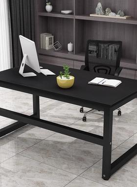 WOD加固型简电脑桌钢木桌时书尚双简约人办易公桌台式家用写字台