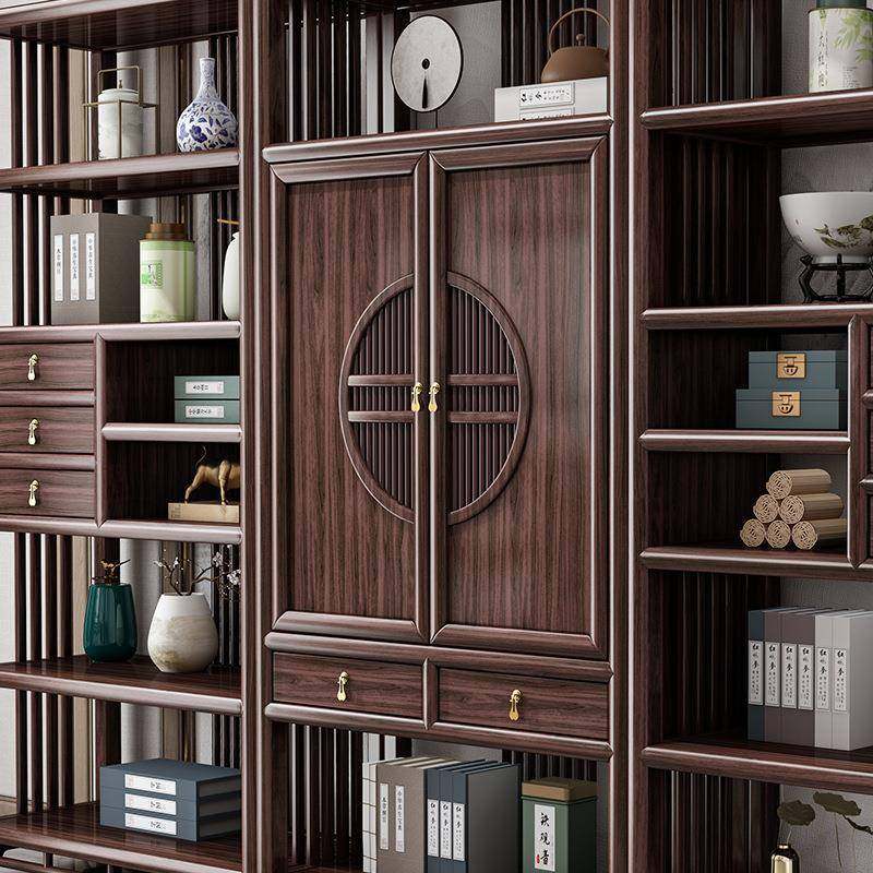 办新中式66#博古乌金木古架靠墙置物架全木书柜书架多实宝阁公室,基础建材,脚轮/万向轮,淘宝优惠券,粉丝福利购,淘宝优惠卷