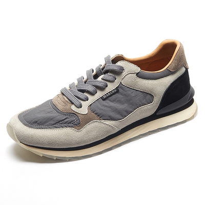 马乐凯复古水洗拼色休闲板鞋