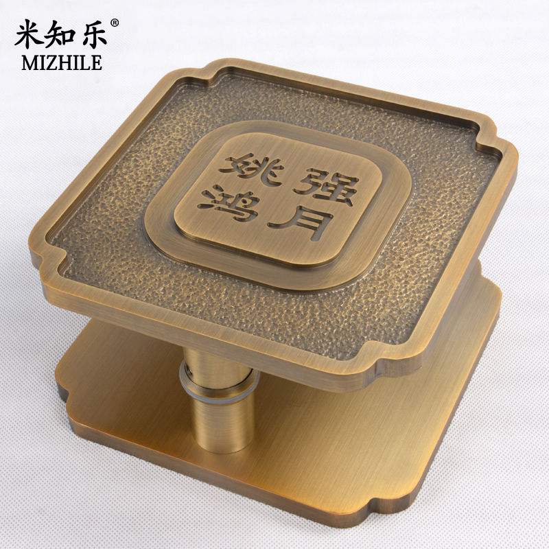 黑色中式现代仿古铜铝合金个性定制玻璃门拉手大门实木门推拉把手