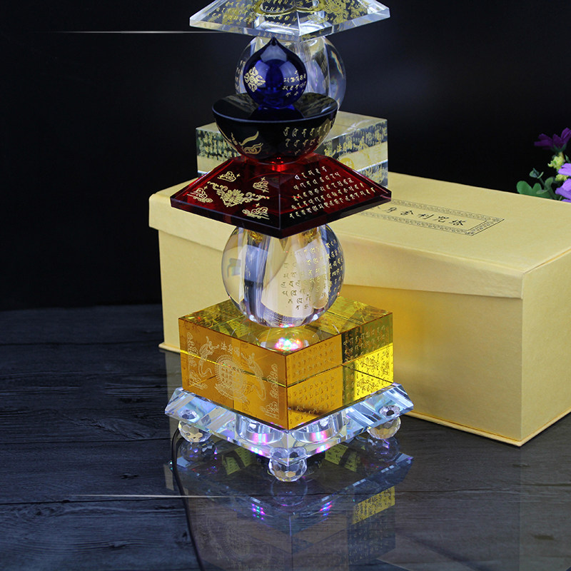 装藏一切如来心秘密全身舍利宝箧印陀罗尼经咒塔水晶舍利塔佛塔