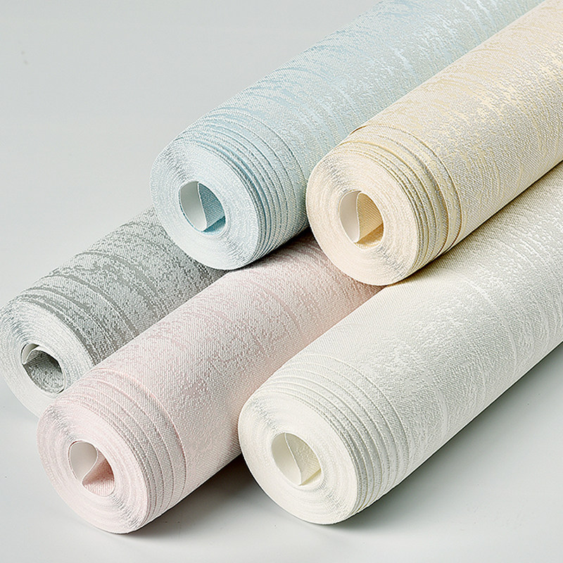 10米自粘3d立体仿硅藻泥纯素色壁纸强胶加厚铝膜底粉蓝灰白色贴纸