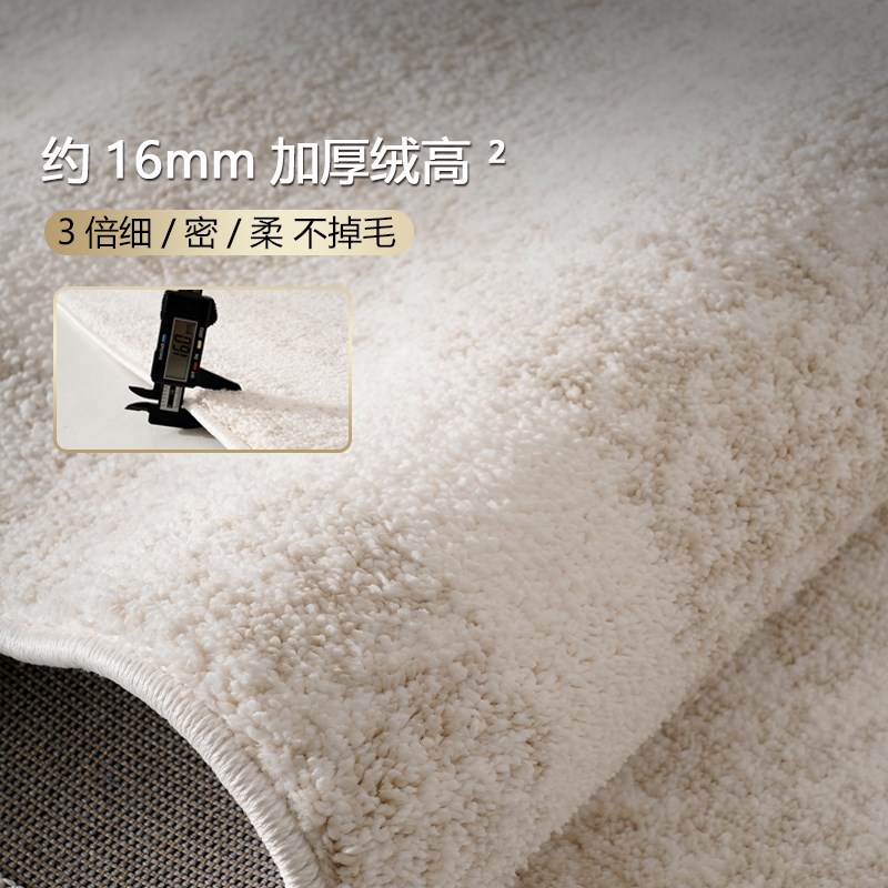 古臻秋冬加厚牛奶丝地毯丨极简中古客厅卧室高级感素色抗菌零气味