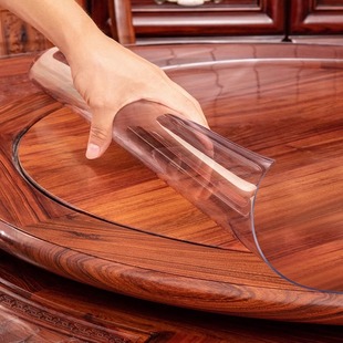 圆桌桌布圆形桌垫透明餐桌垫软玻璃PVC防水防油防烫免洗桌面保护