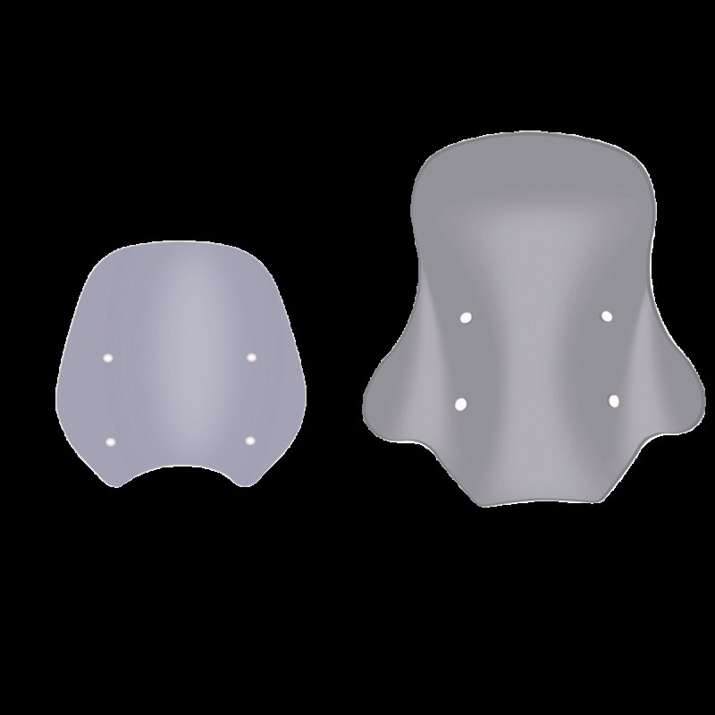 适用于奔达黑旗0复古前挡风专用改装风挡配件V加装复古挡风挡