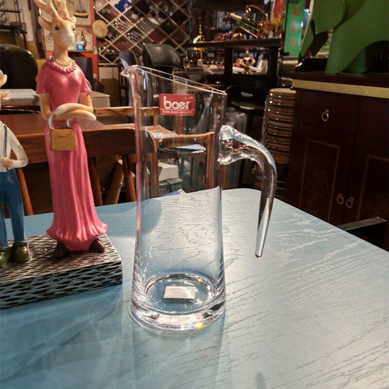 欧式水晶玻璃斜口7字壶 大容量分酒器醒酒器扎壶果汁饮料壶冷饮壶