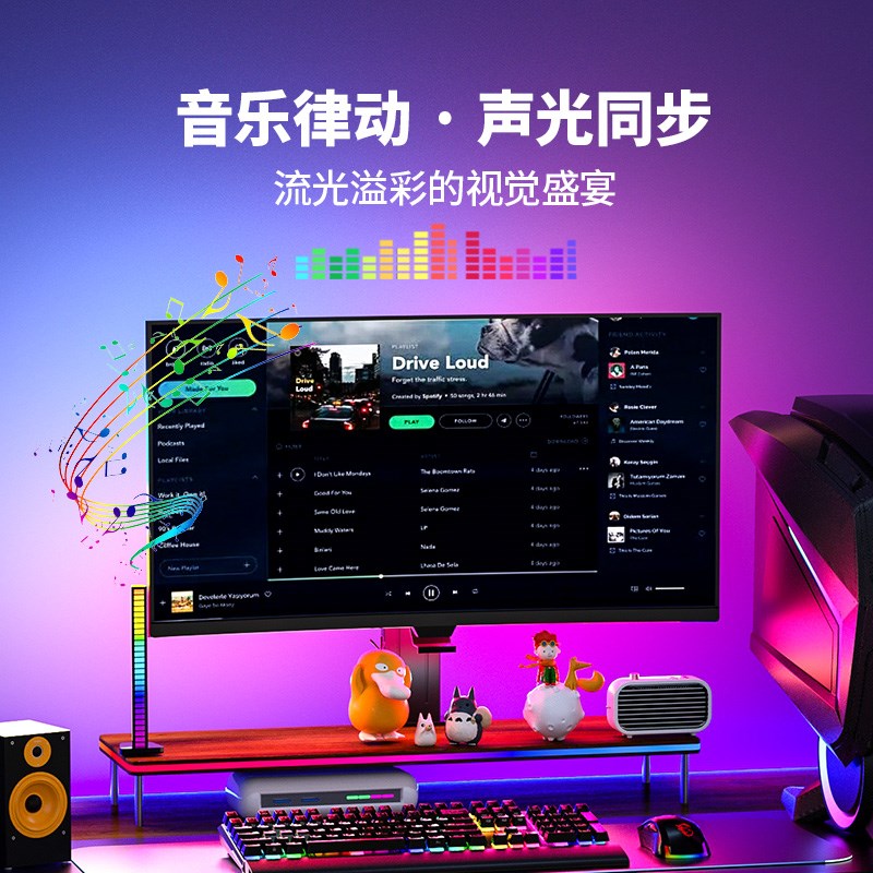 RGB氛围灯带电竞房电脑显示器屏幕背景智能随屏变色同步追光灯条