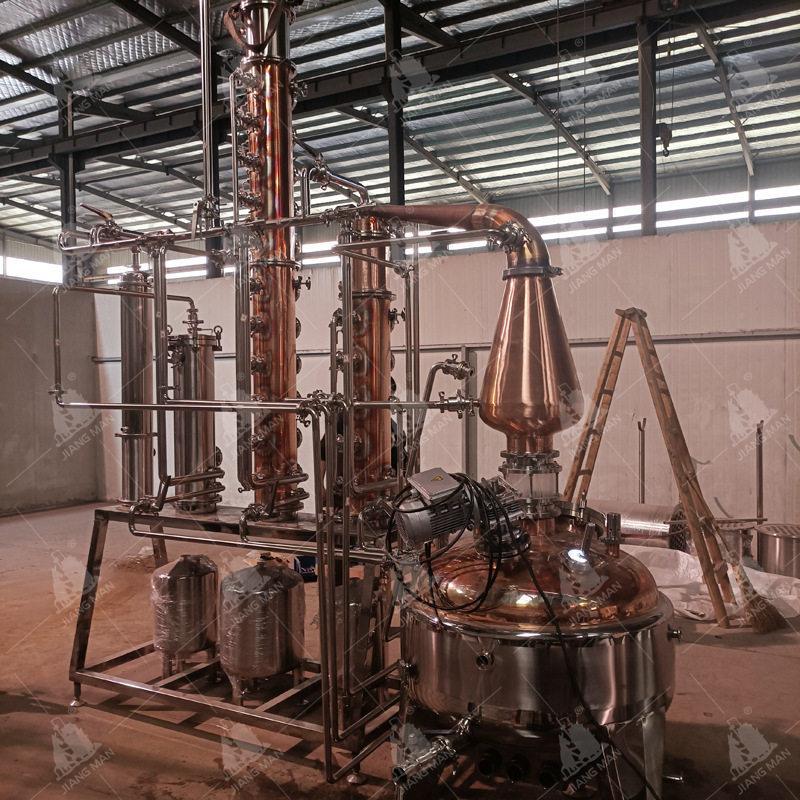 【厂家直供】白兰地酿酒设紫铜蒸馏设铜蒸馏伏特加器出口设备酒精