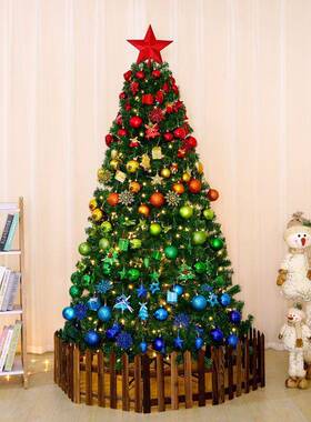 圣诞树大型.5m/18/2.1米916摆发光1豪华加密套餐家用件圣诞节装饰