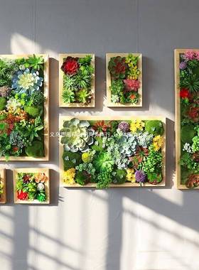 绿植多肉表壁挂田园挂饰壁饰体室电F7687T87箱遮挡内植物墙墙立面