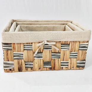 现代简约手工编理织收纳置物篮子家用杂整收藏果筐水蔬物菜百丰利