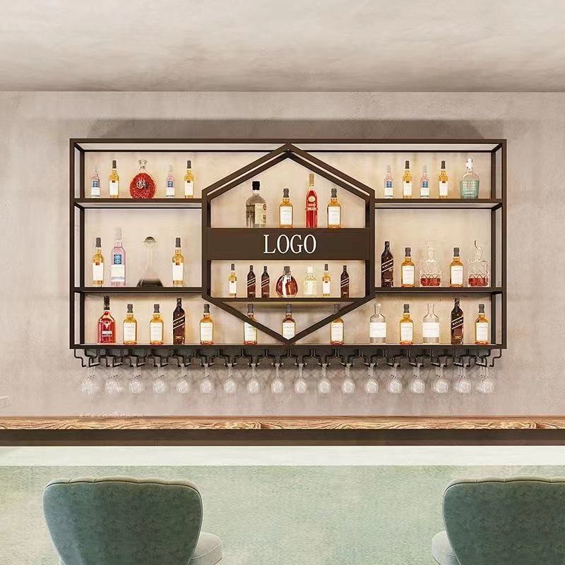 铁艺壁挂红酒展示架餐厅酒吧