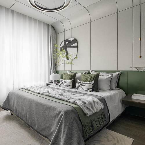 奢轻样板HVD间床旗青灰毛现代简约客厅毯搭盖毯酒店民宿床尾兔巾