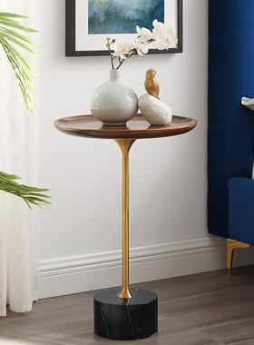 SMF-13249U实木移边几小茶床几茶迷你高窄角几沙发边桌胡桃木桌动