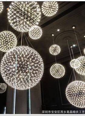 新款装婚庆道具不锈钢圆形ZOV花球火星球灯吊仪式亭舞台饰布置火