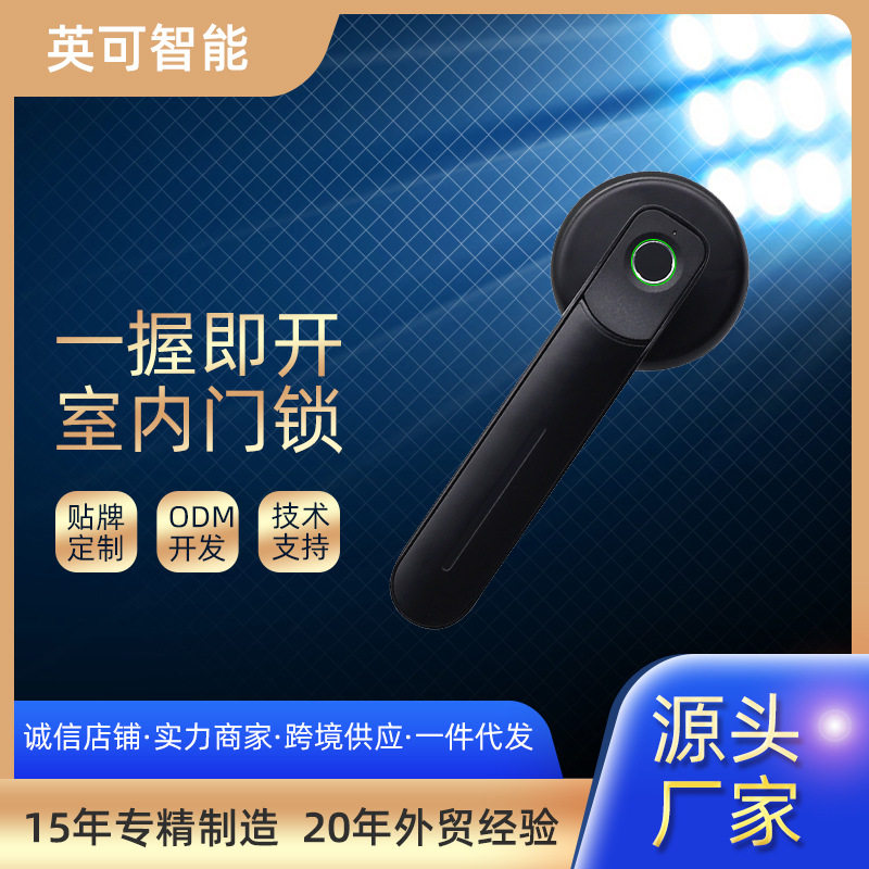 球锁执手锁家用房门智能锁 全自动智能指纹锁 出租民宿旅店智能锁
