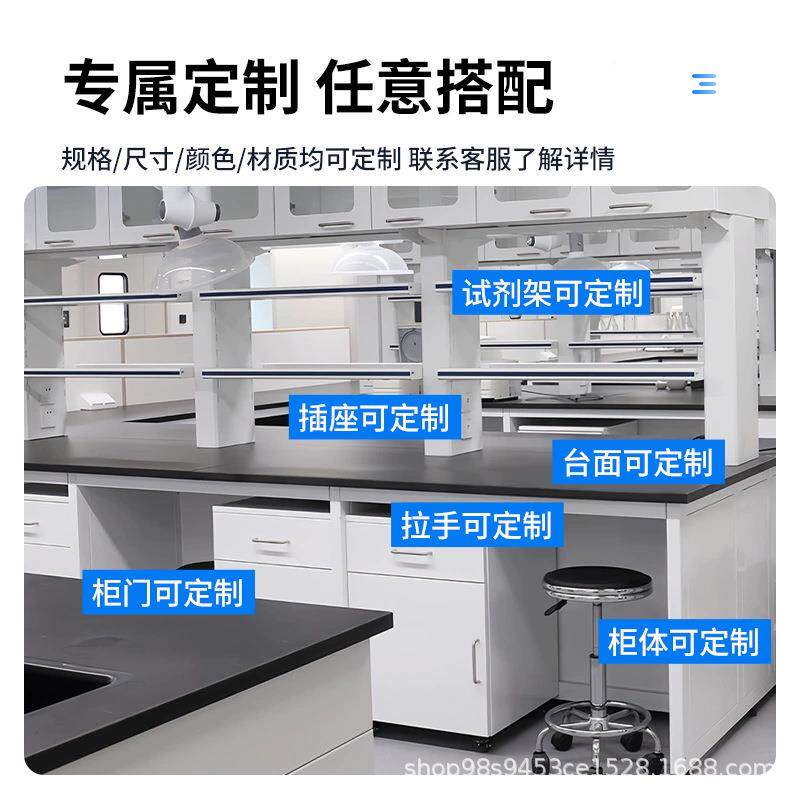 实验室橱全钢实验台实验桌PSXX-01中央边台通风柜台钢木试作验台