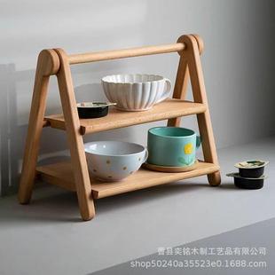 架木多层置物架派对点心YM 04015甜质品陈列家桌面杂物整用理架实