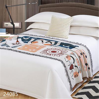 名宿居家用、织波西亚风多JSL24083功能针米流苏床盖沙发搭巾