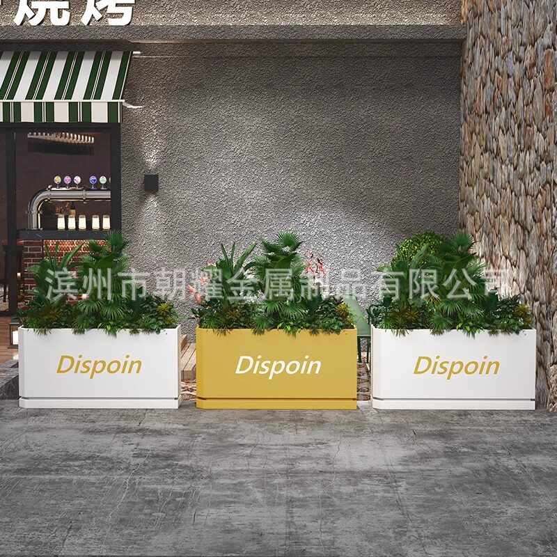 户外不锈钢花箱商业街广场隔断