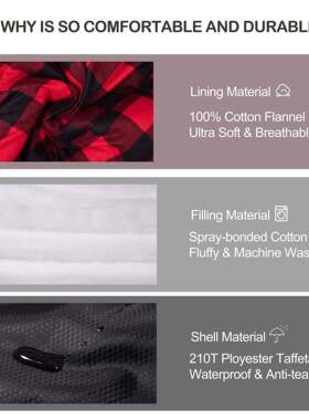 急户外成人信封睡袋加大加厚法兰绒野旅游应隔OJC脏营用睡两袋