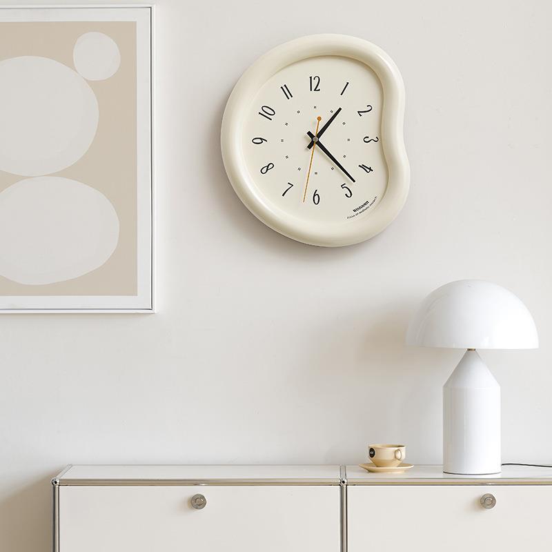 wz398o钟om屋准奶油风钟表挂钟客厅205新款简约艺2术创意时o挂墙
