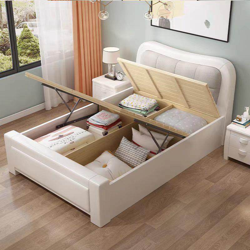 全实木儿童床1.2米户型色现116#代简约一人米1.小35宽白1.5米双储