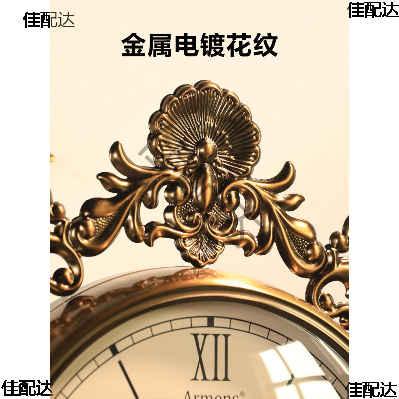欧式轻奢复古机械落地钟大座