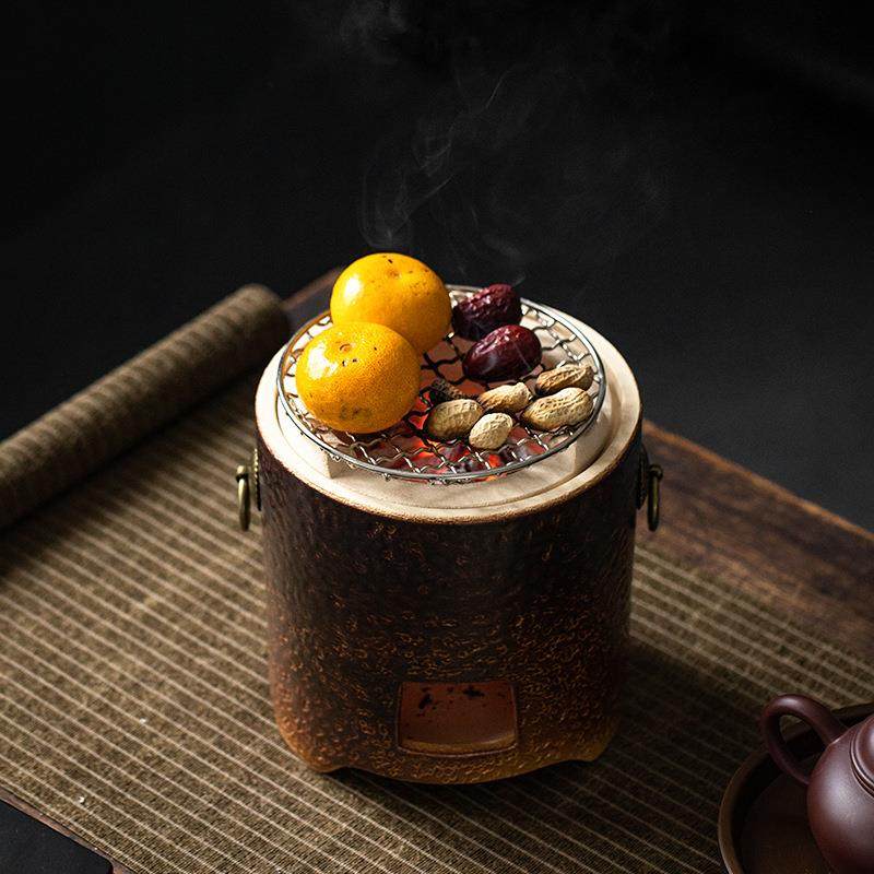 陶瓷煮茶器碳火炉瓜zcl-3酒精灯温炉茶壶南陶火功夫煮茶炉子陶土