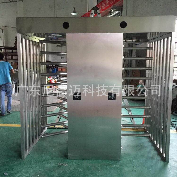 58全高转闸三门翼旋转不锈双钢电动手推栏滚动栅挡臂人行闸机向通