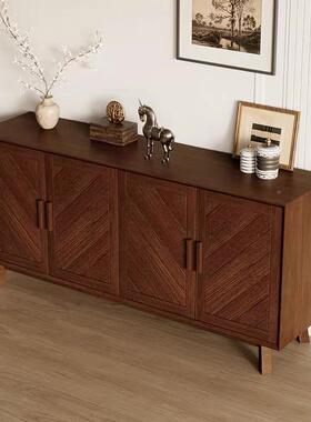 实木柜餐边原客厅墙入户玄关柜茶水柜木家LKI靠用储物柜