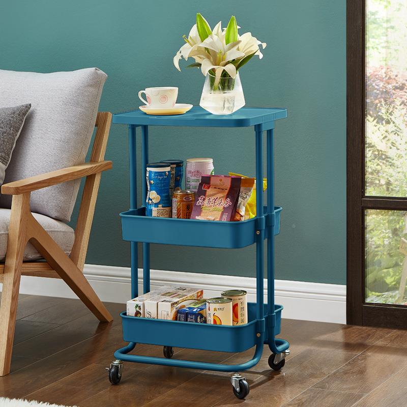 小车厨房储物架带推轮动落物地家用婴儿收纳架NR-666-6多移层卫生