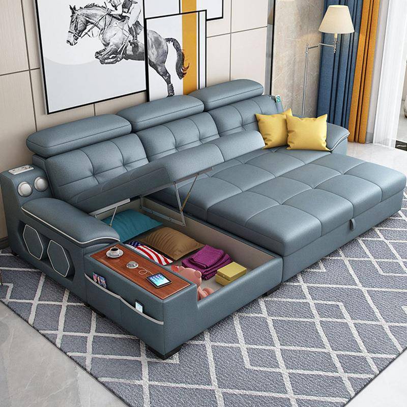 SFC-3-1发床折叠两抽拉式多功能沙储用物小型坐卧科技布乳户胶可