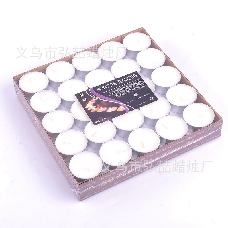厂家50装14茶蜡4小时茶蜡 酒吧婚礼求爱表白摆图蜡烛 白色