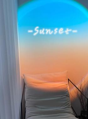 新品天际线海洋灯色破夕阳灯日落晓灯网红落日落卧85716室氛围地