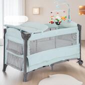 便携式 可折婴儿宝FEB宝移动摇篮多功能床bb新叠生床儿拼接大床尿