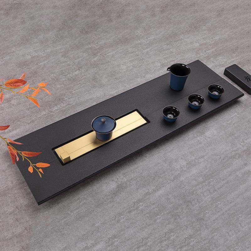 A5L乌金石茶盘式家式用新中轻奢现代茶具托盘设计师石F87J97SH嵌