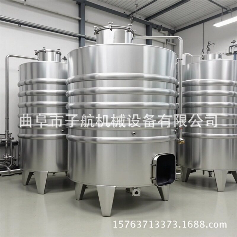 卧式环保储罐双层保温罐白钢密封罐液体储水储酒运输储奶罐化工罐