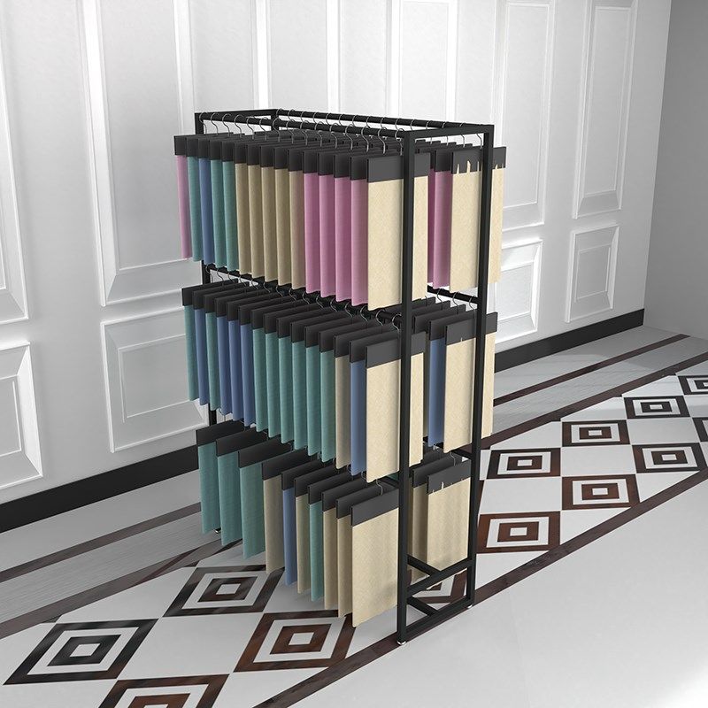 布料样品展示架双面皮革面料样板陈列架子家纺店展架样布吊卡货架